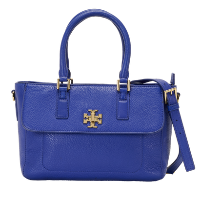 Mercer Tote, &pound;130, Handbags, Blue, Leather, Front view